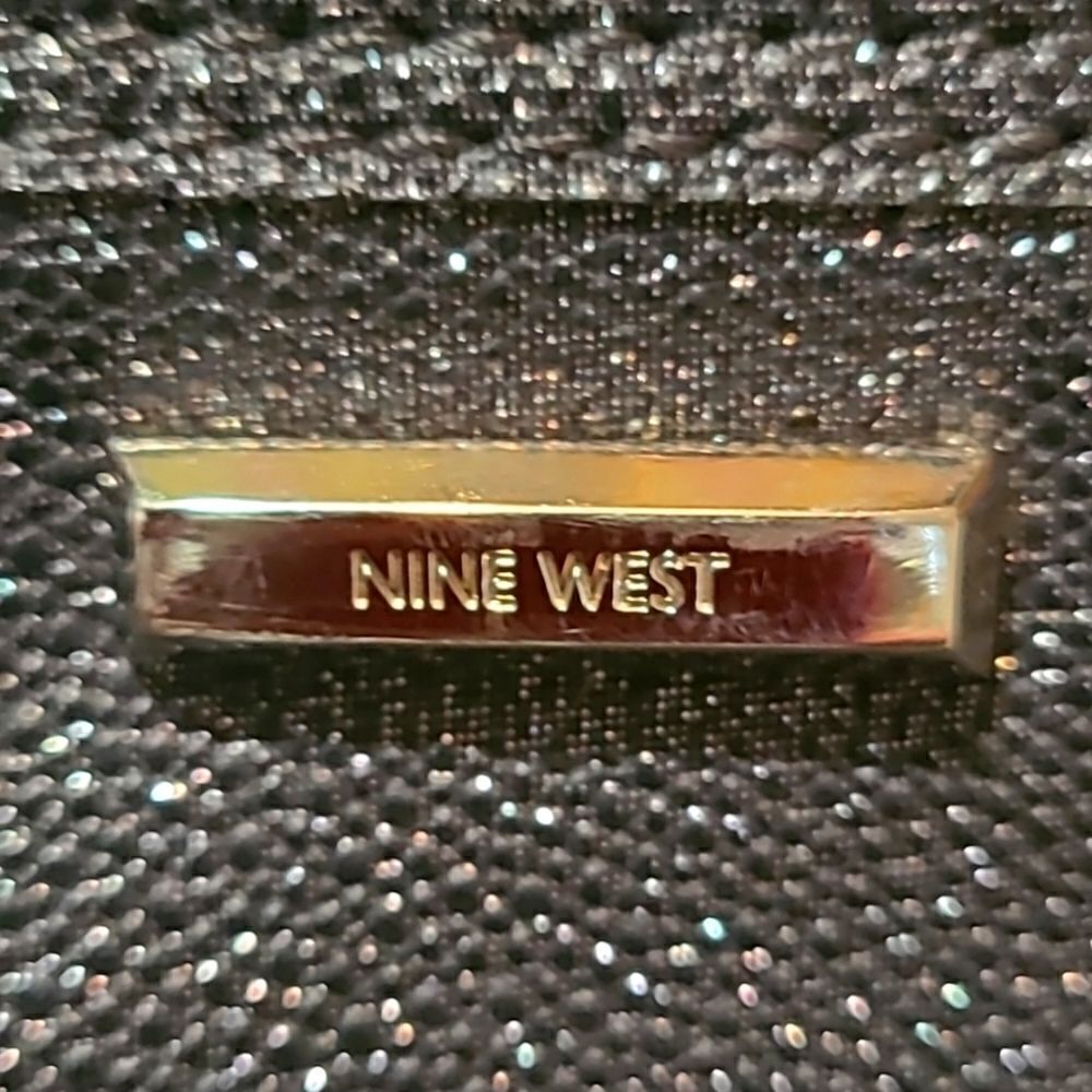 Nine West - Black Sparkly Wristlet Evening Bag - Picture 4 of 5